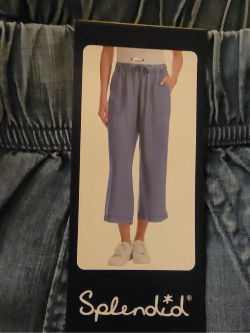 Splendid Light Blue Cropped Wide-Leg Lightweight Jeans - Medium - Picture 4 of 5